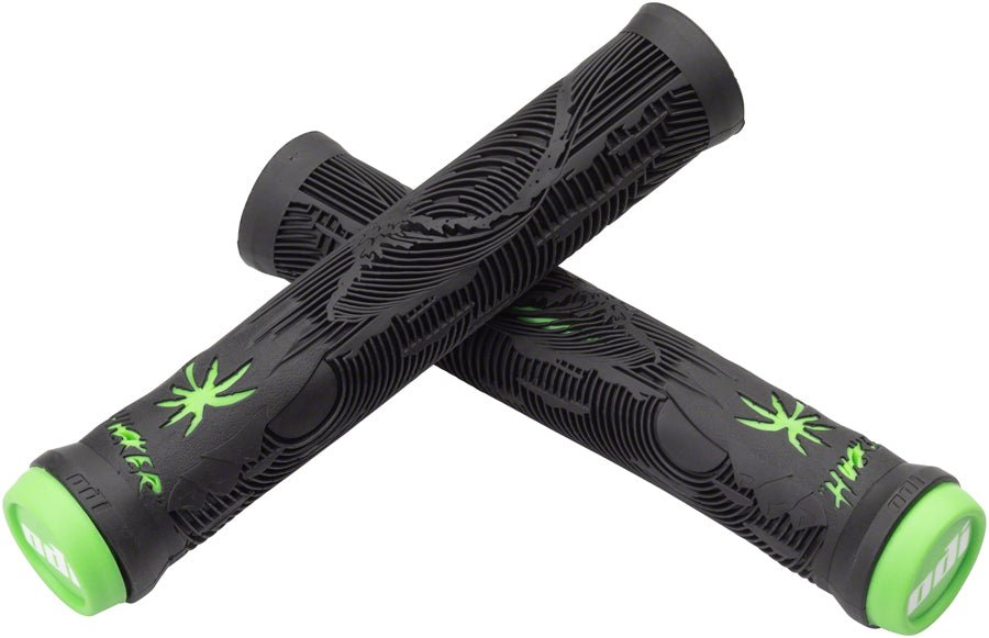 ODI Hucker Grips - Black/Green - The Lost Co. - ODI - HT3697 - 711484192647 - -