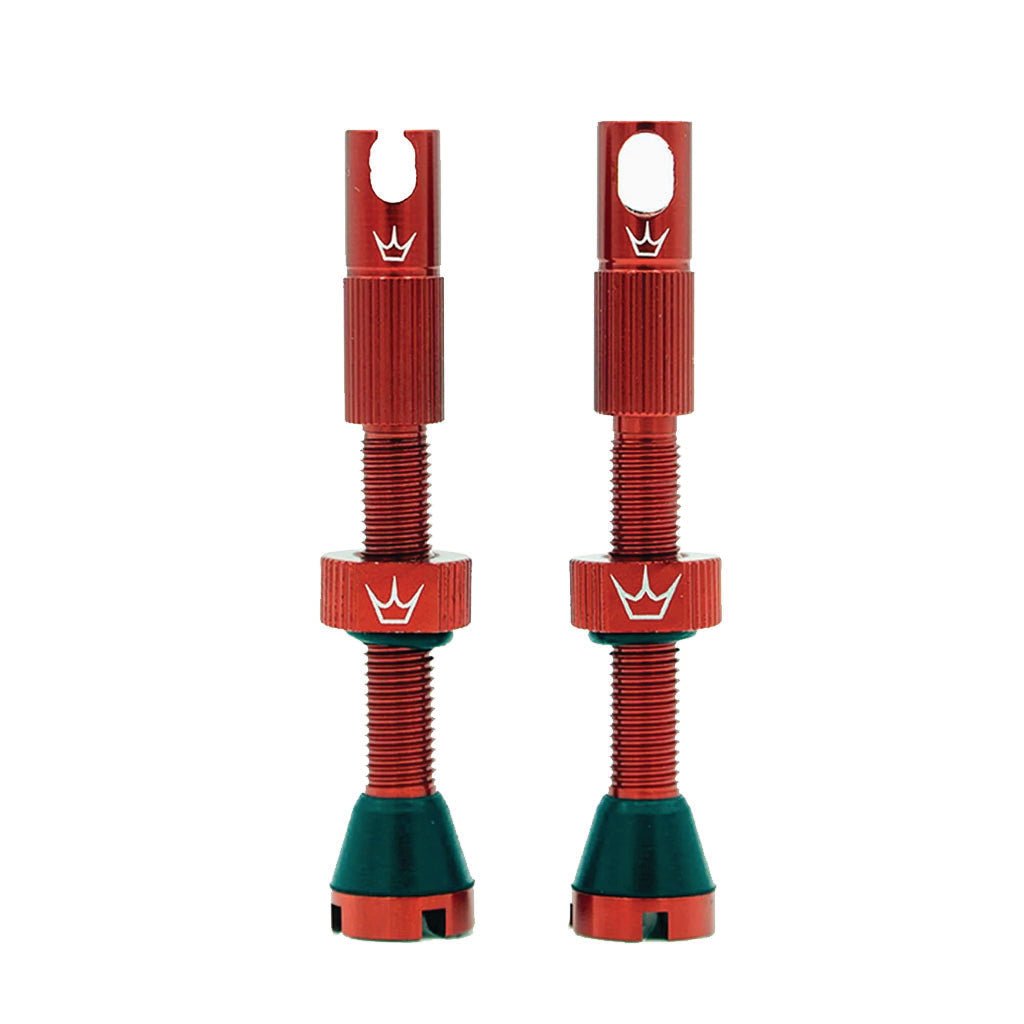 Peatys Alloy Presta Valve Stem Pair - 42mm - Red - The Lost Co. - Peaty's - B-YE2408 - 5060541582415 - -