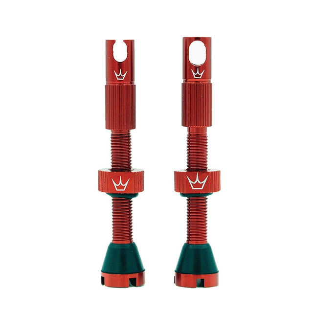 Peatys Alloy Presta Valve Stem Pair - 60mm - Red - The Lost Co. - Peaty's - B-YE2607 - 5060541582521 - -