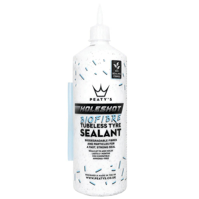 Peatys Holeshot BioFibre Tubeless Tire Sealant - 1L Bottle - The Lost Co. - Peaty's - B-YE1206 - 5060541584983 - -