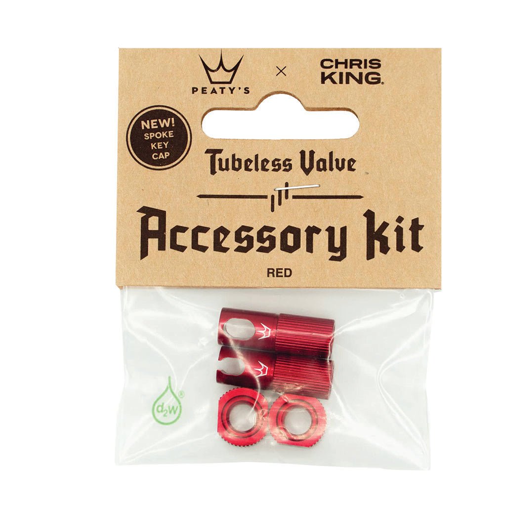 Peatys Tubeless Valve Accessory Kit Red - The Lost Co. - Peaty's - B-YE2707 - 5060541582613 - -