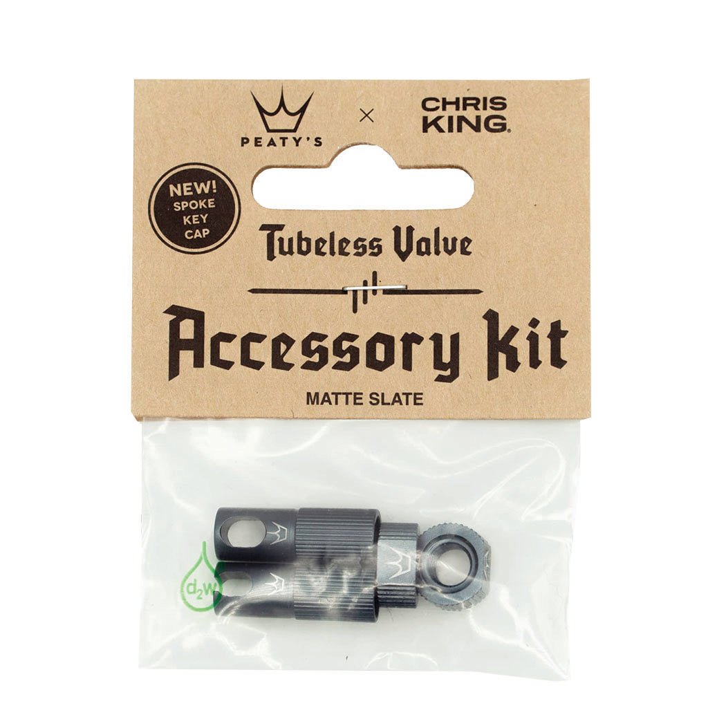 Peatys Tubeless Valve Accessory Kit Slate - The Lost Co. - Peaty's - B-YE2709 - 5060541582637 - -