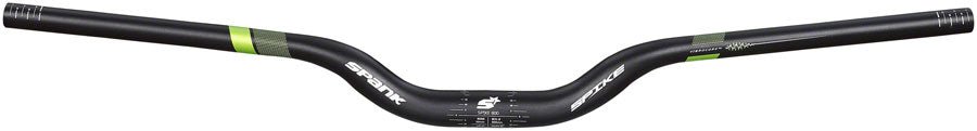Spank Spike 800 Vibrocore Riser Handlebar: 31.8 800mm 50mm Rise Black/Green - The Lost Co. - Spank - HB7179 - 4710155961403 - -