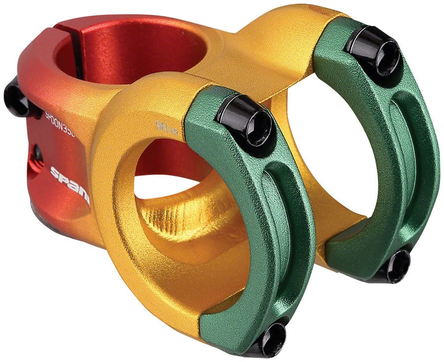 Spank Spoon 350 Stem - 35mm Length - 35mm Clamp - Rasta - The Lost Co. - Spank - B-SP3625 - 4710155968730 - -