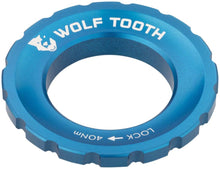 Load image into Gallery viewer, Wolf Tooth CenterLock Rotor Lockring - External Splined Blue - The Lost Co. - Wolf Tooth - B-WQ4102 - 810006805611 - -