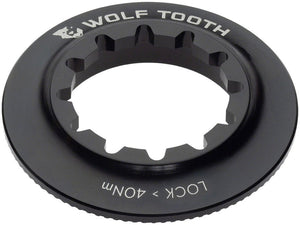 Wolf Tooth Centerlock Rotor Lockring - Internal Splined Black - The Lost Co. - Wolf Tooth - BR0503 - 810006806861 - -