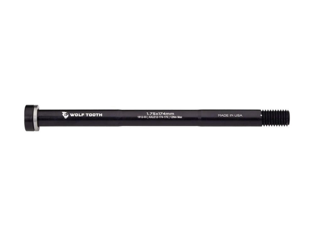 Wolf Tooth Rear Thru Axle - M12 1.75 x 174mm Black - The Lost Co. - Wolf Tooth - FK8321 - 812719029148 - -