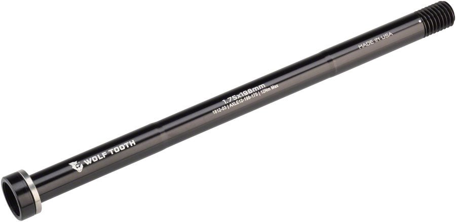 Wolf Tooth Rear Thru Axle - M12 1.75 x 198mm Black - The Lost Co. - Wolf Tooth - FK8326 - 812719029193 - -