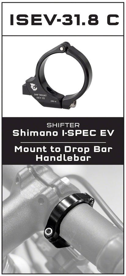 Wolf Tooth ShiftMount Drop Bar Clamp - I-Spec EV Shifter to 31.8mm Handlebar Clamp - The Lost Co. - Wolf Tooth Components - ST1394 - 810006805406 - -